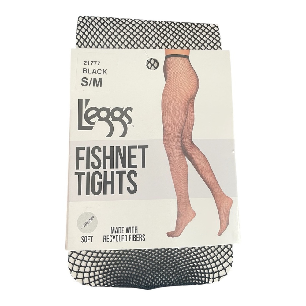 5 pack BUNDLE - L'eggs Black Fishnet Tights - NWT - Picture 2 of 3